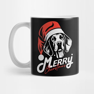 Funny Dog Santa Merry Christmas Vintage Mug